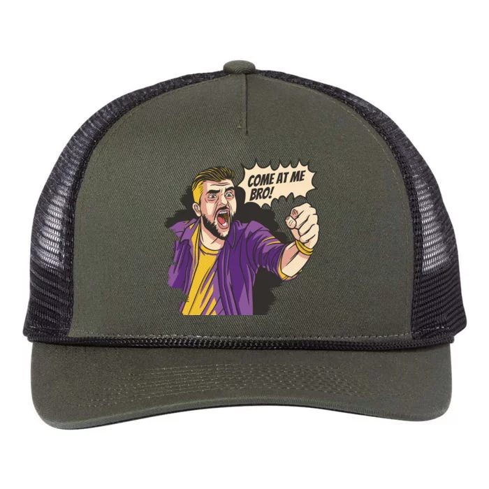 Come At Me Bro Comic Retro Rope Trucker Hat Cap