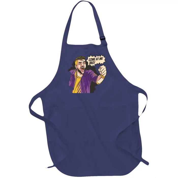 Come At Me Bro Comic Full-Length Apron With Pocket