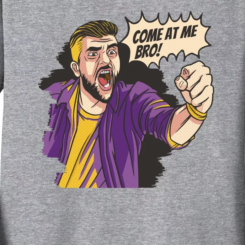 Come At Me Bro Comic Kids Long Sleeve Shirt