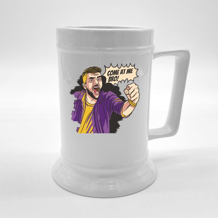 Come At Me Bro Comic Front & Back Beer Stein