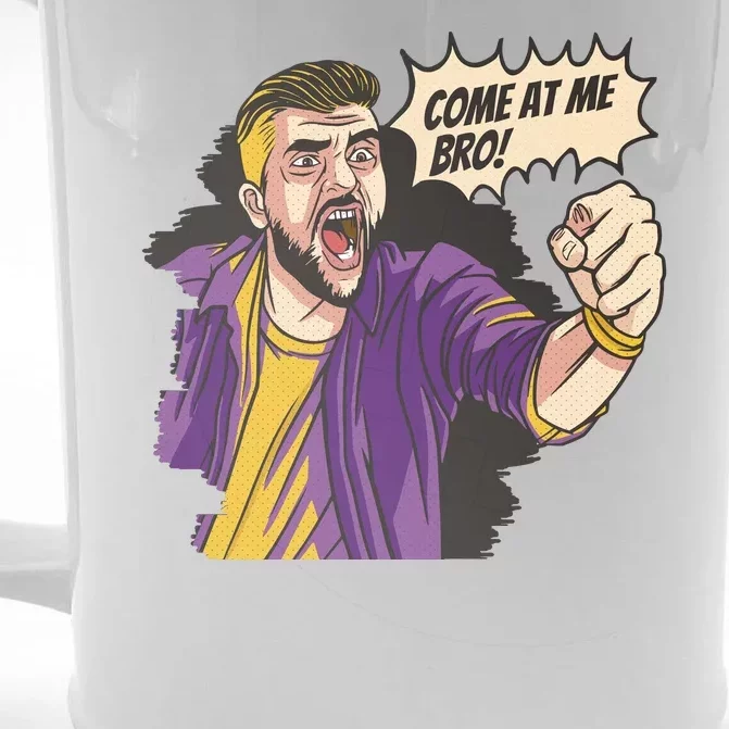 Come At Me Bro Comic Front & Back Beer Stein