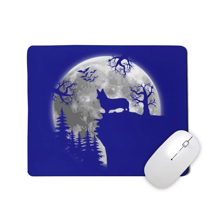 Corgi And Moon Halloween Corgi Lover Halloween Gift Mousepad