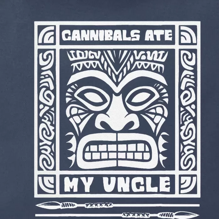 Cannibals Ate My Uncle Funny Zip Tote Bag