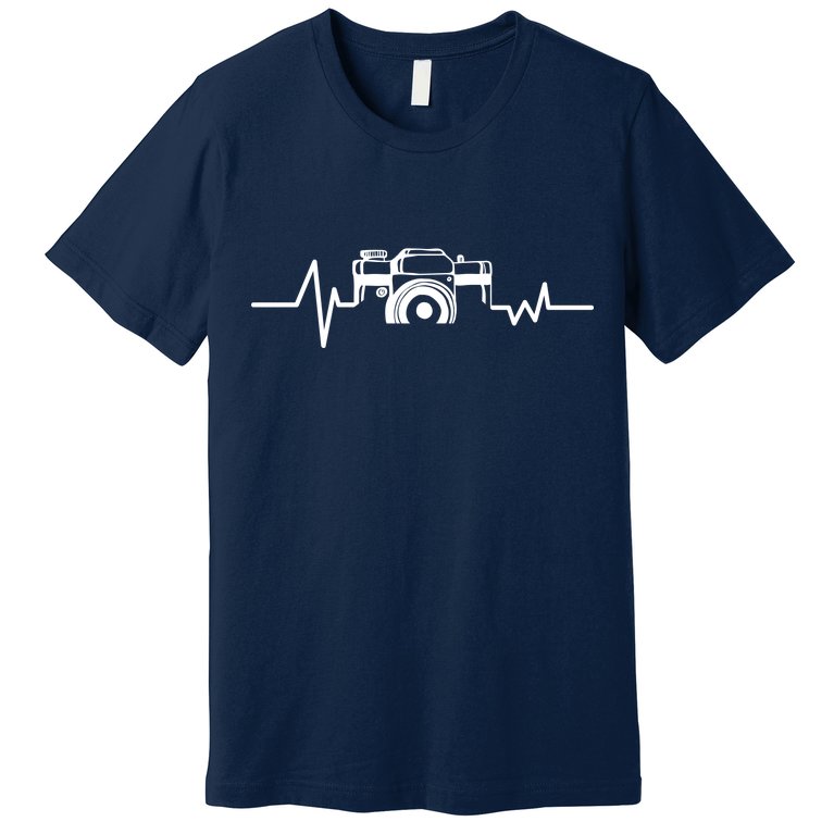 Camera Photographer Heartbeat Premium T-Shirt