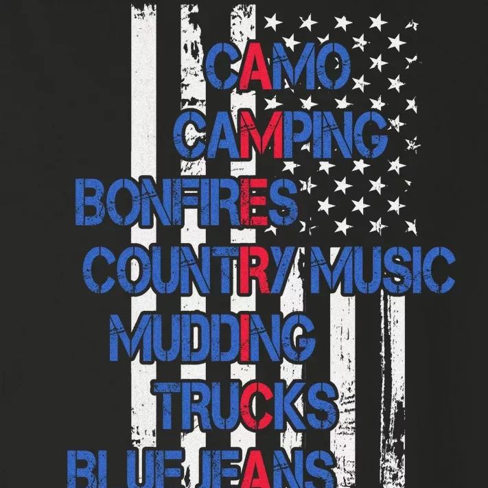 Camo Camping Bonfires Country Music Mudding  Trucks Blue Jeans Toddler Long Sleeve Shirt