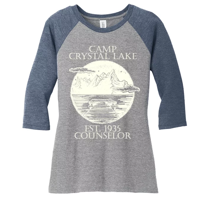 Camp Crystal Lake Counselor Women's Tri-Blend 3/4-Sleeve Raglan Shirt