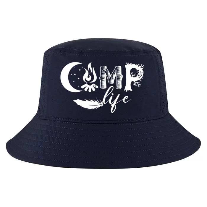 Camp Life Cute Camping Nature Logo Cool Comfort Performance Bucket Hat