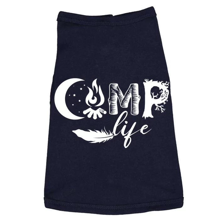 Camp Life Cute Camping Nature Logo Doggie Tank