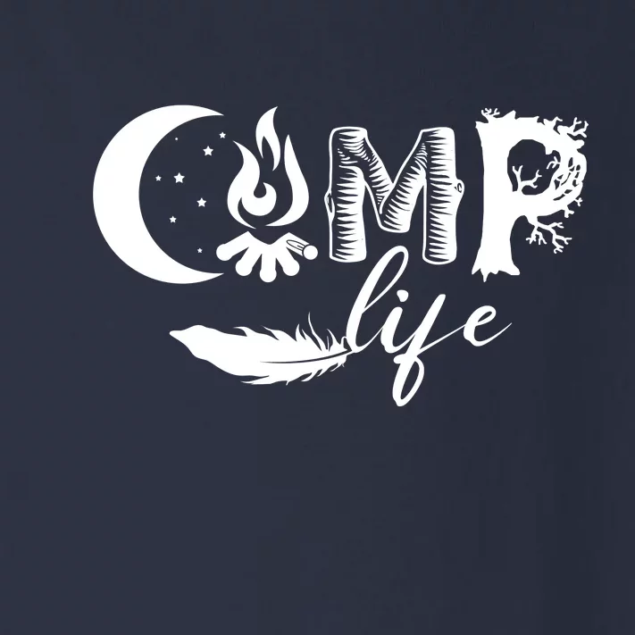 Camp Life Cute Camping Nature Logo Toddler Long Sleeve Shirt