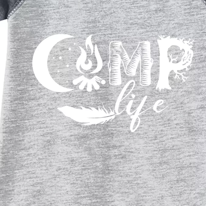 Camp Life Cute Camping Nature Logo Infant Baby Jersey Bodysuit