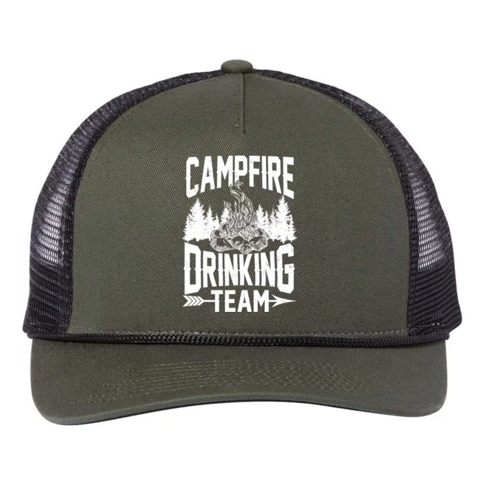 Campfire Drinking Team Retro Rope Trucker Hat Cap