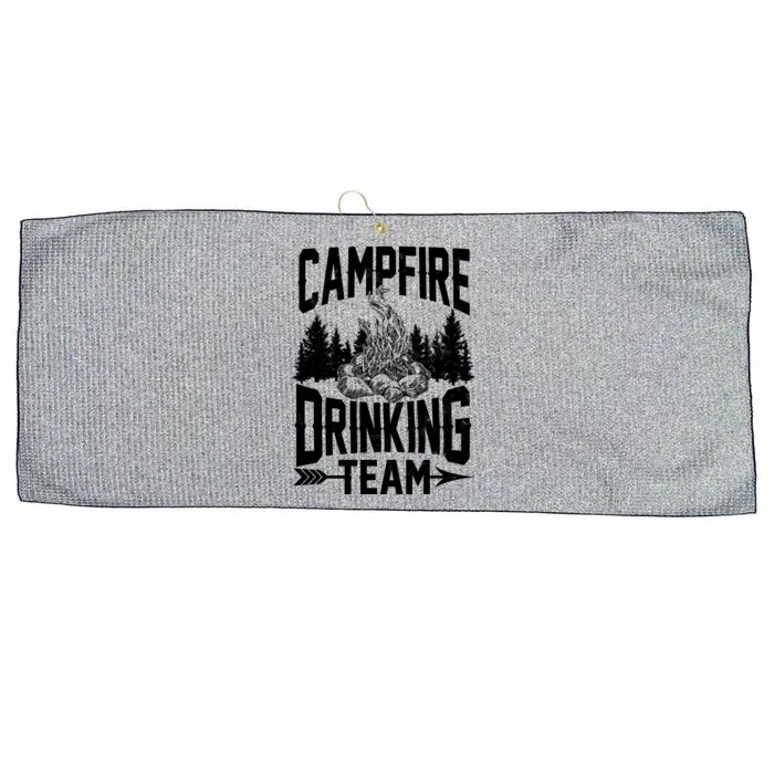 Campfire Drinking Team Large Microfiber Waffle Golf Towel