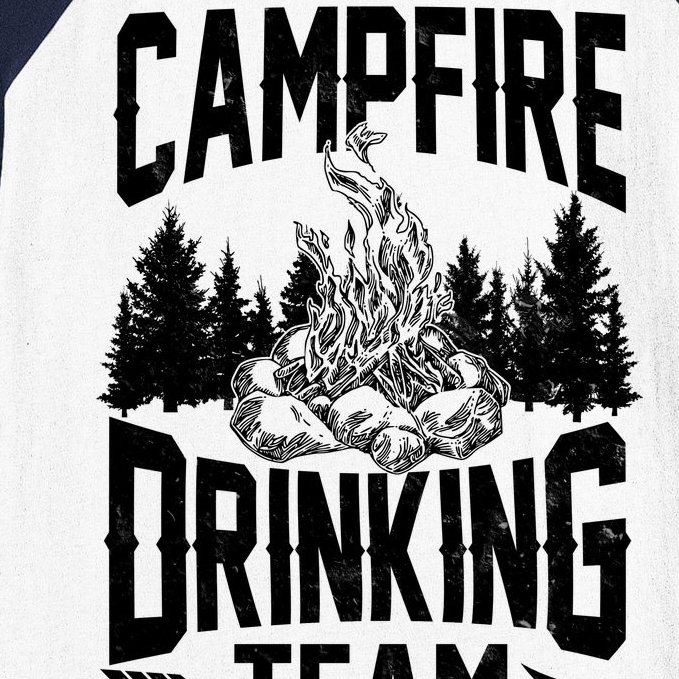 Campfire Drinking Team Baseball Sleeve Shirt