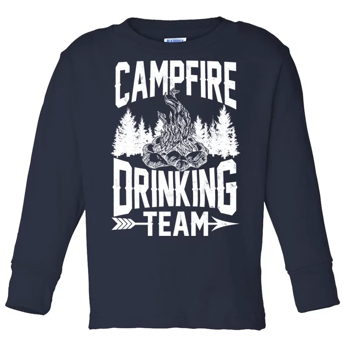 Campfire Drinking Team Toddler Long Sleeve Shirt