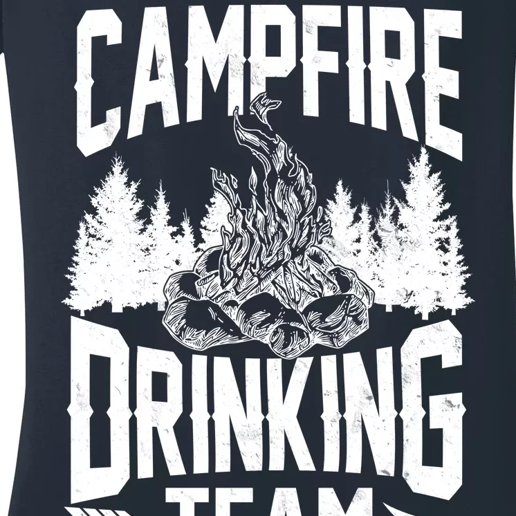 Campfire Drinking Team Women's V-Neck T-Shirt