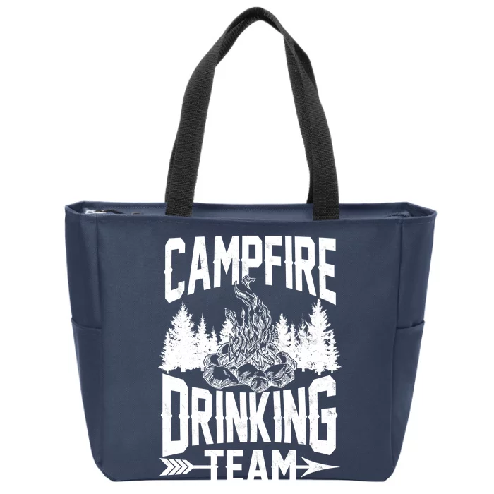 Campfire Drinking Team Zip Tote Bag