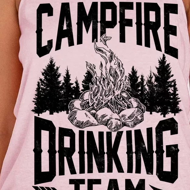 Campfire Drinking Team Women's Knotted Racerback Tank