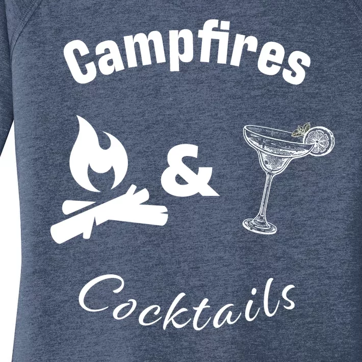 Campfires And Cocktails Women's Perfect Tri Tunic Long Sleeve Shirt