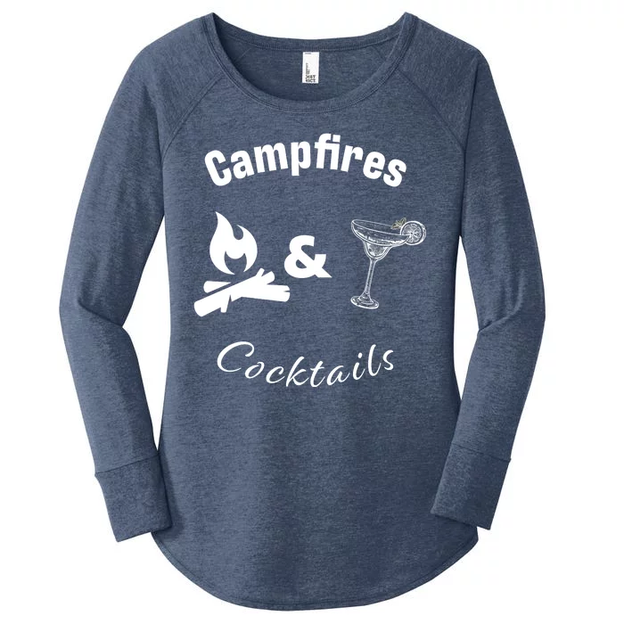 Campfires And Cocktails Women's Perfect Tri Tunic Long Sleeve Shirt