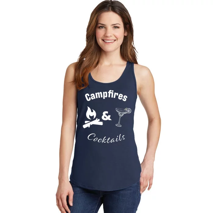 Campfires And Cocktails Ladies Essential Tank