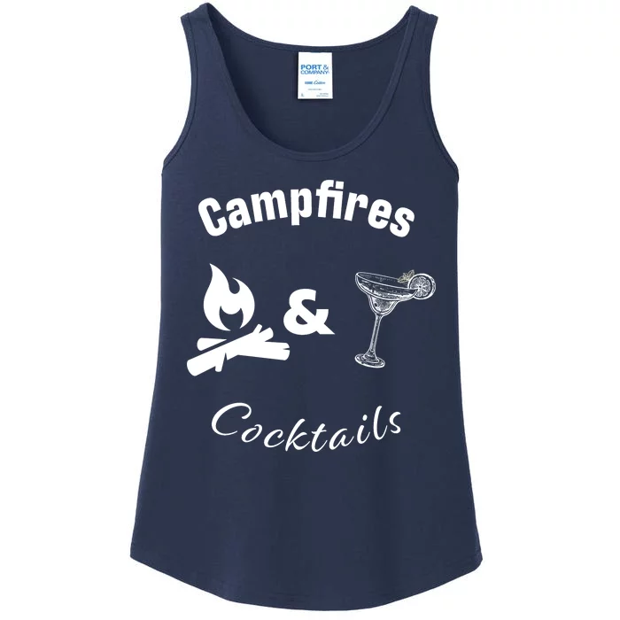 Campfires And Cocktails Ladies Essential Tank