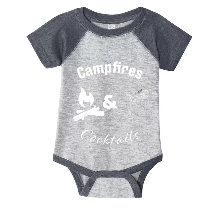 Campfires And Cocktails Infant Baby Jersey Bodysuit