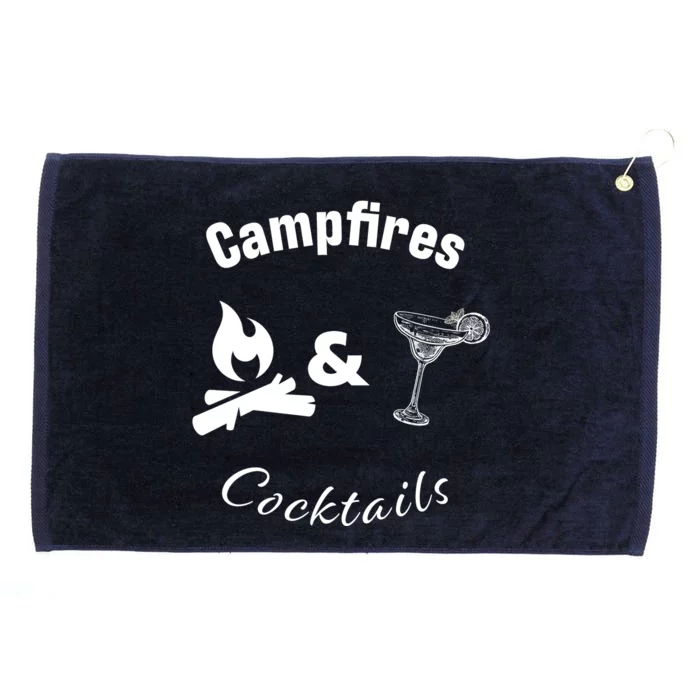 Campfires And Cocktails Grommeted Golf Towel