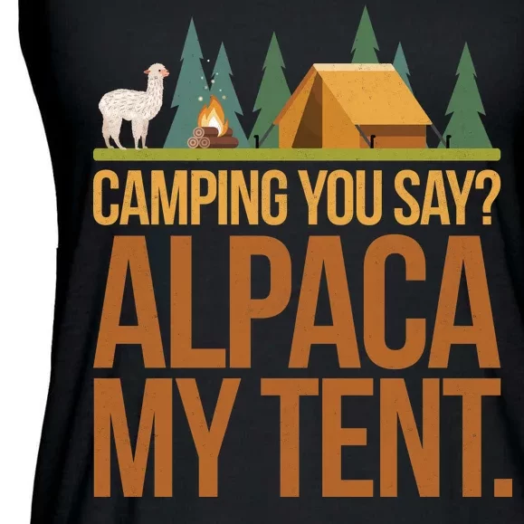 Camping Alpaca My Tent Ladies Essential Flowy Tank