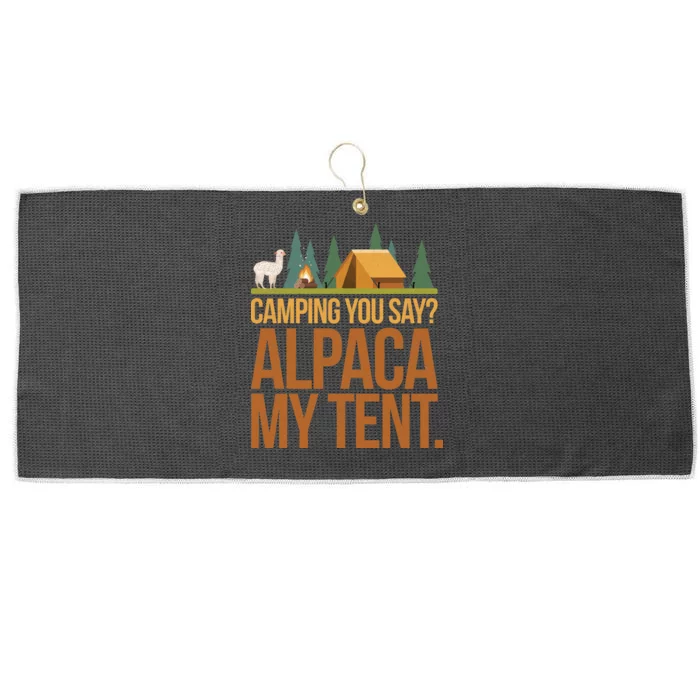 Camping Alpaca My Tent Large Microfiber Waffle Golf Towel