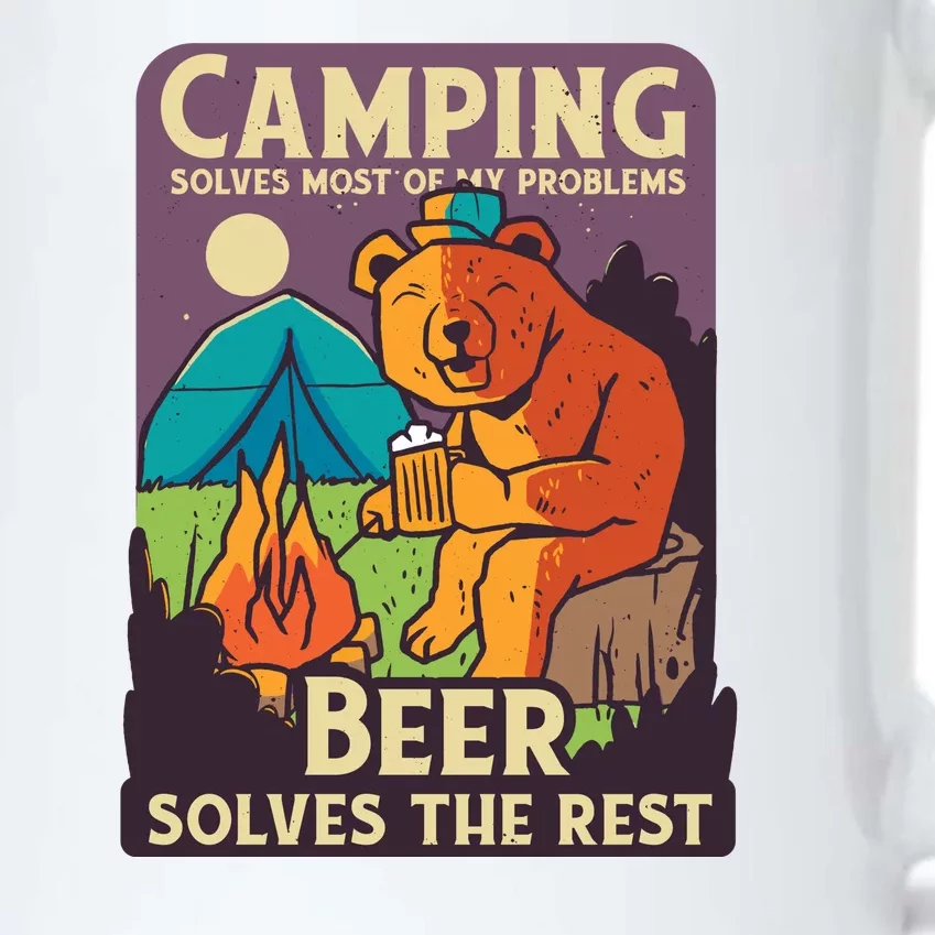 Camping And Beer Funny Black Color Changing Mug