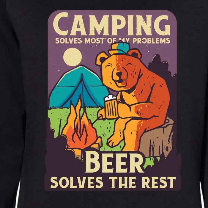 Camping And Beer Funny Womens California Wash Sweatshirt