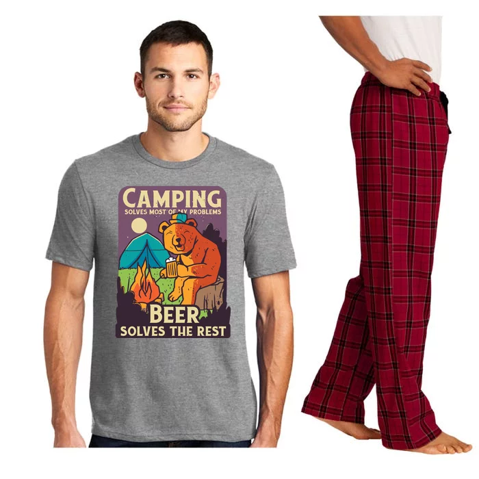 Camping And Beer Funny Pajama Set