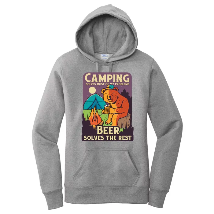 Camping And Beer Funny Women's Pullover Hoodie