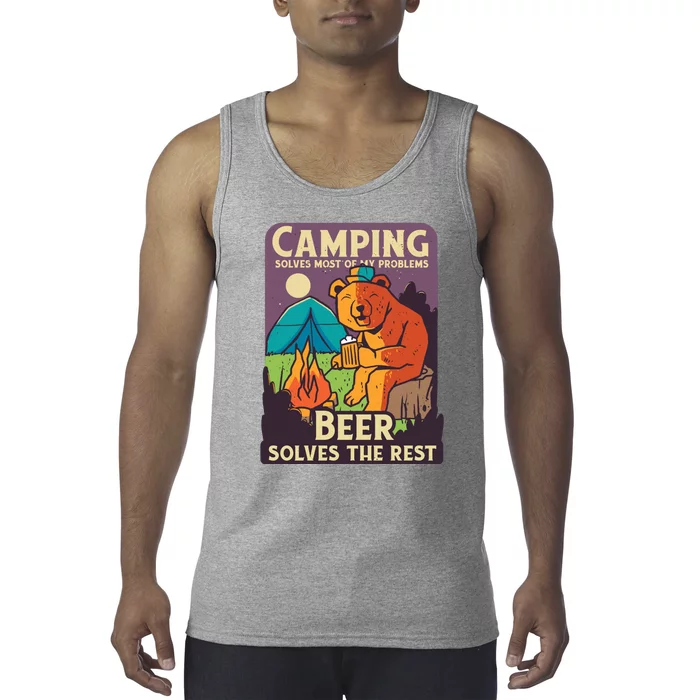 Camping And Beer Funny Tank Top