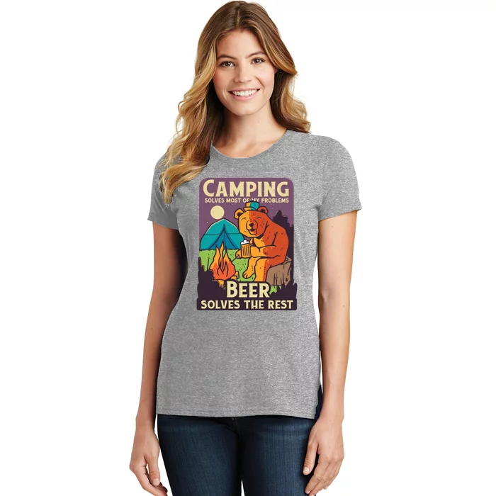 Camping And Beer Funny Women's T-Shirt