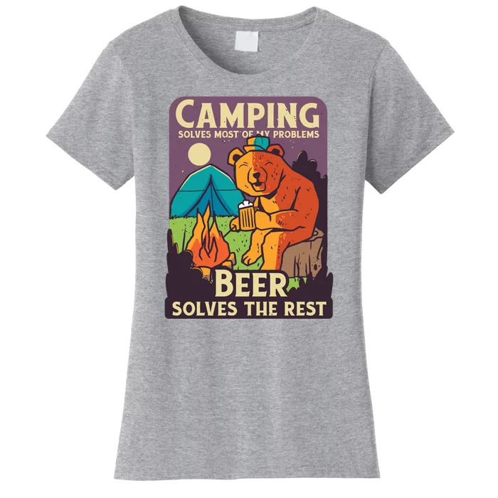 Camping And Beer Funny Women's T-Shirt