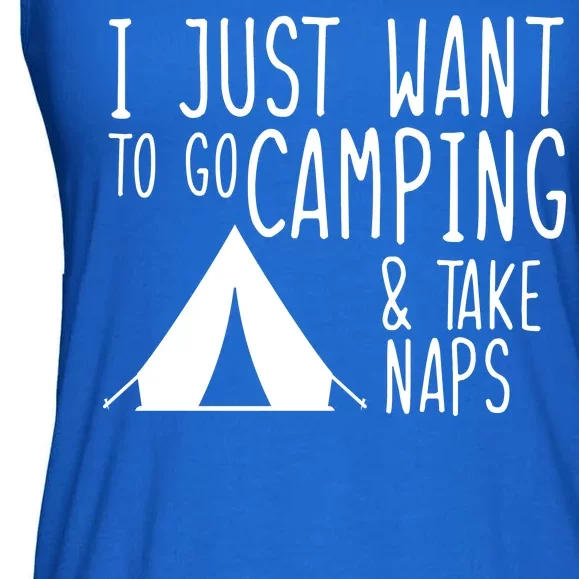 Camping And Napping Ladies Essential Flowy Tank