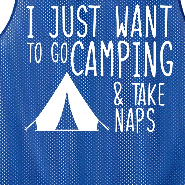 Camping And Napping Mesh Reversible Basketball Jersey Tank