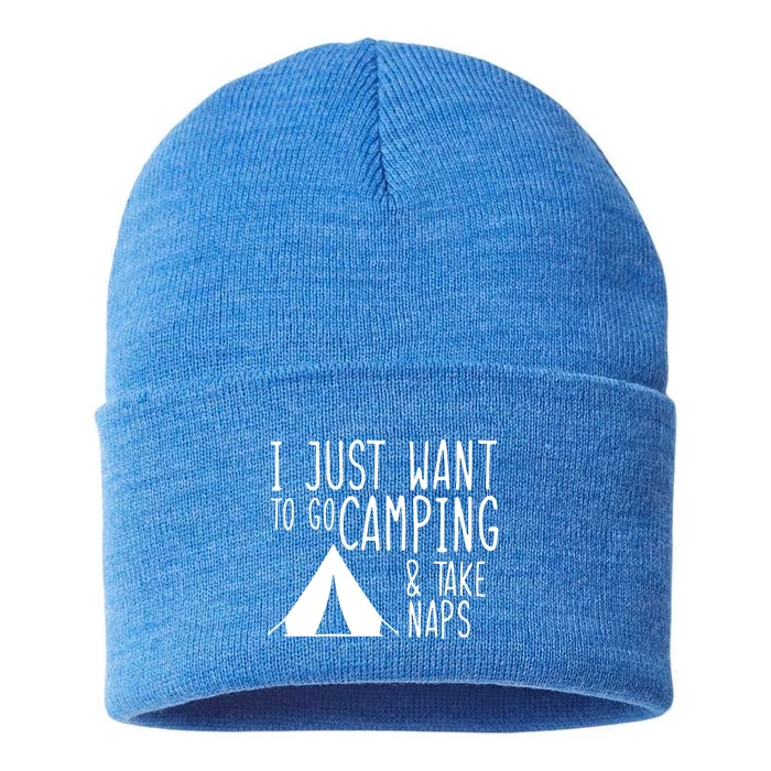 Camping And Napping Sustainable Knit Beanie