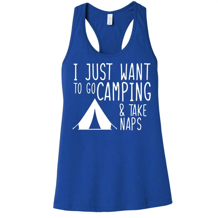 Camping And Napping Women's Racerback Tank