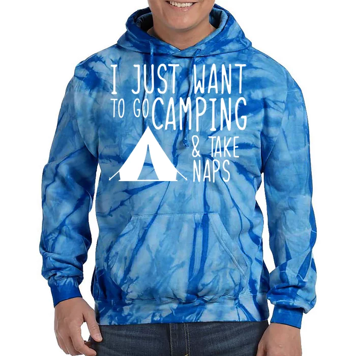 Camping And Napping Tie Dye Hoodie