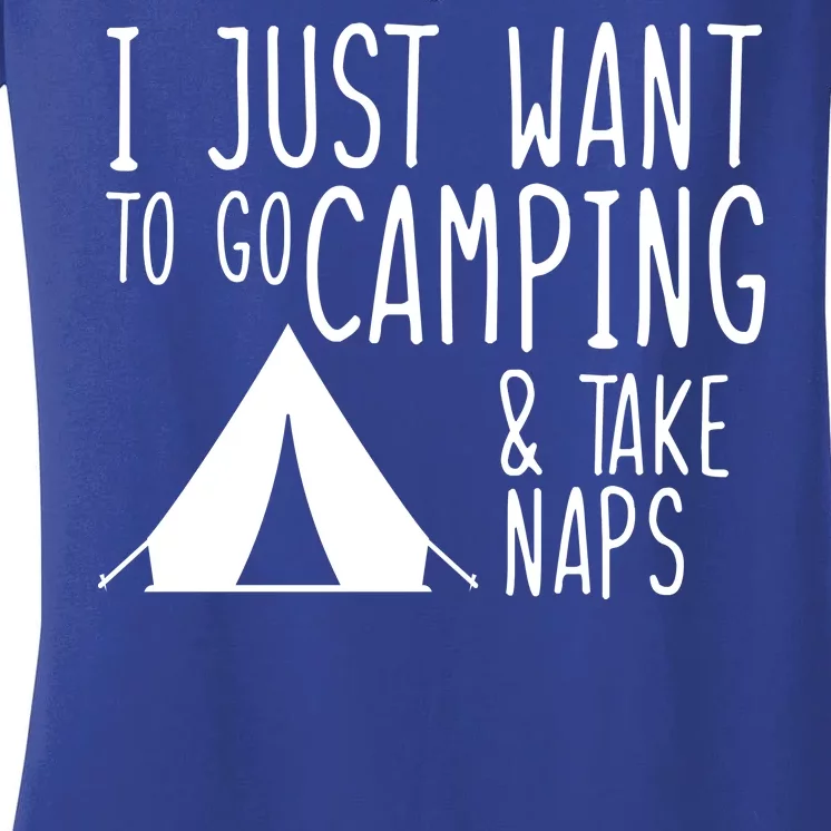 Camping And Napping Women's V-Neck T-Shirt