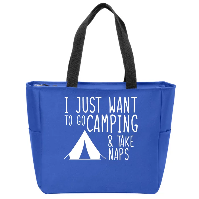 Camping And Napping Zip Tote Bag