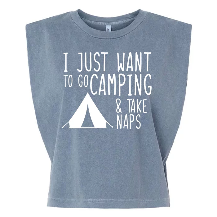 Camping And Napping Garment-Dyed Women's Muscle Tee