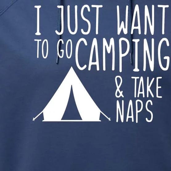 Camping And Napping Performance Fleece Hoodie