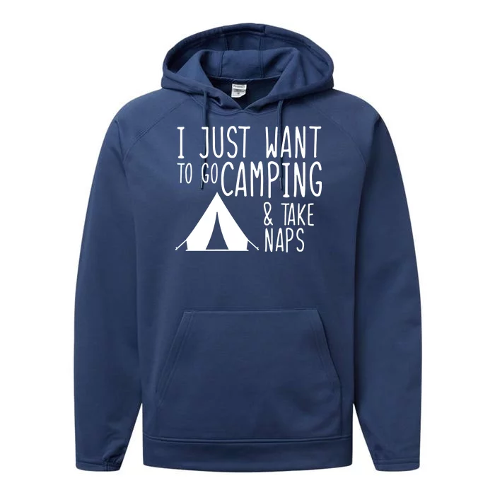 Camping And Napping Performance Fleece Hoodie