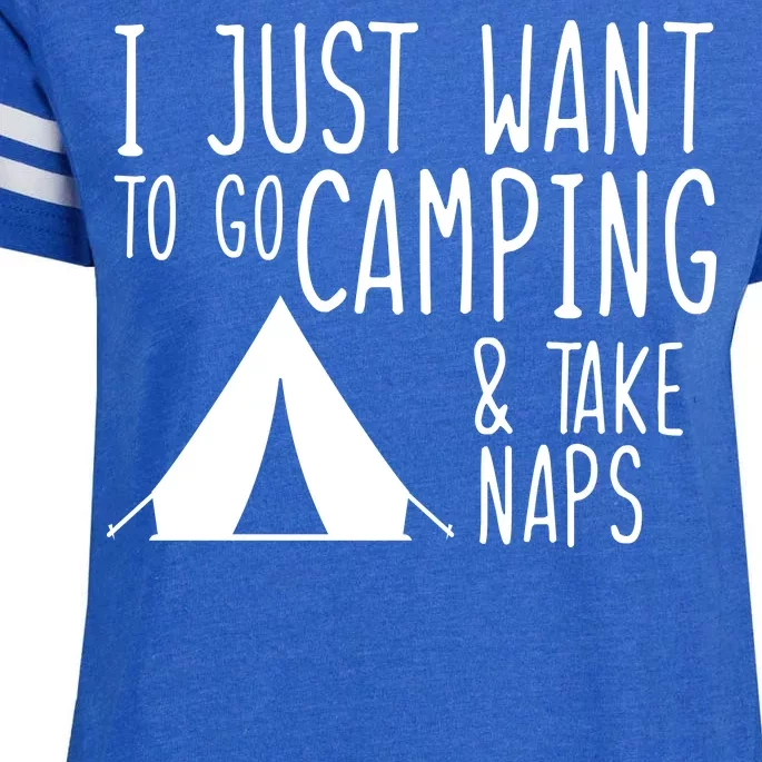 Camping And Napping Enza Ladies Jersey Football T-Shirt