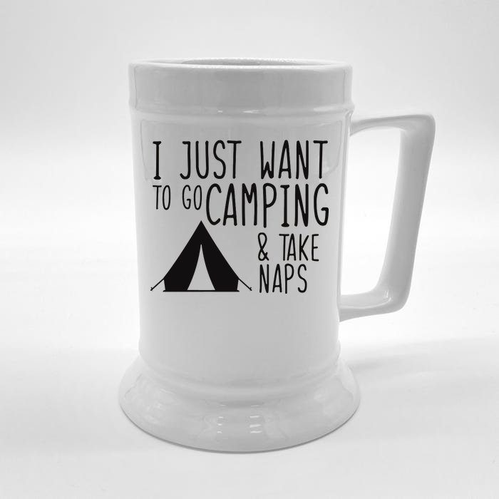 Camping And Napping Front & Back Beer Stein