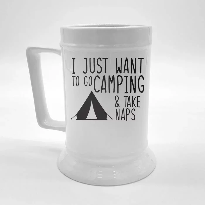 Camping And Napping Front & Back Beer Stein