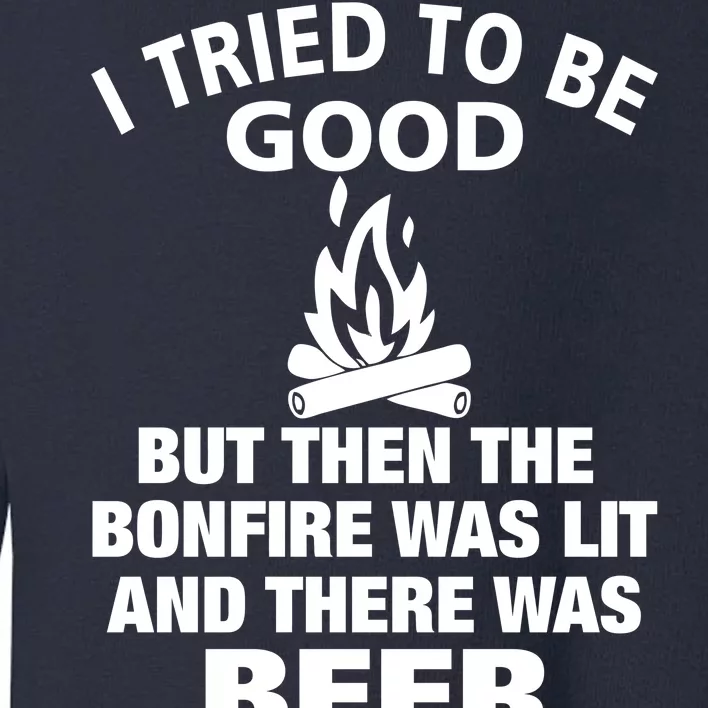 Camping Bonfire And Beer Toddler Sweatshirt